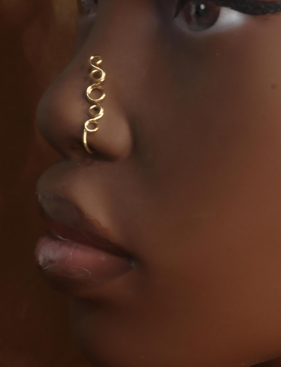 Handmade Wire Five loop Circle Nose Cuff - YoniDa'Punani