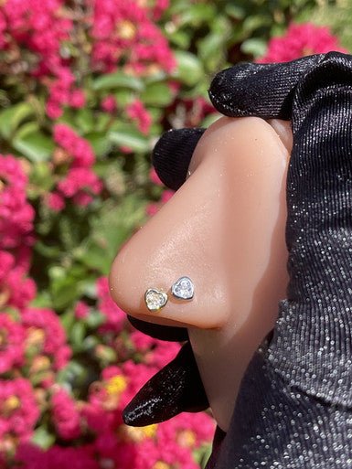 Heart Eye Gems Nose Stud Piercing Jewelry - YoniDa'PunaniNose Stud