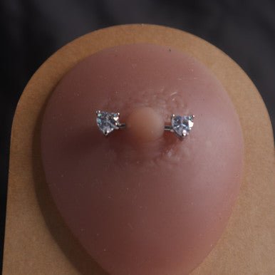 Heart Gem Barbell Nipple Rings Body Piercing Jewelry - YoniDa'PunaniNipple Rings