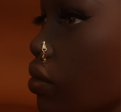 Gold Snatched Heart Nose Stud Piercing Jewelry - YoniDa'PunaniNose Stud