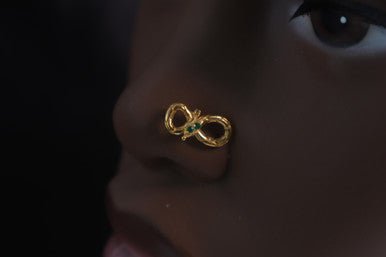 infinity Snake Nose Stud Ring Piercing Jewelry - YoniDa'PunaniNose Stud