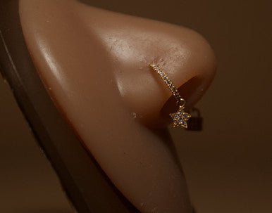 Dangle Star Nose Hoop Piercing Jewelry - YoniDa&