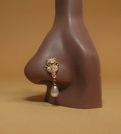 Dangle Pearl CZ Magnetic Nose Piercing Jewelry - YoniDa'PunaniMagnetic