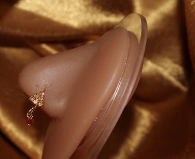 Kenzie Gold Dangle Nose Hoop Piercing Jewelry - YoniDa&