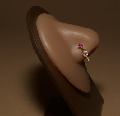 Key Heart Nose Stud Ring Piercing Jewelry - YoniDa'PunaniNose Stud