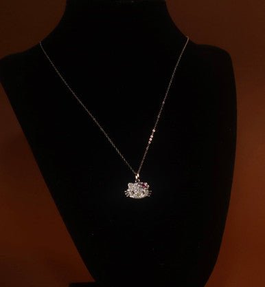 Silver Color Kitty Diamond Necklace Jewelry With Chain - YoniDa'PunaniNecklace
