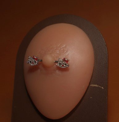 Cute Kitty Nipple Rings Body Piercing Jewelry - YoniDa'PunaniNipple Rings