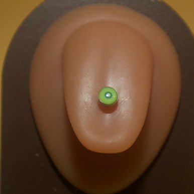 Kiwi Ring Tongue Green Barbell Body Piercing Jewelry - YoniDa&