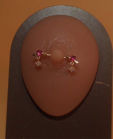 Lavish Dangle Nipple Rings Body Piercing Jewelry - YoniDa'PunaniNipple Rings