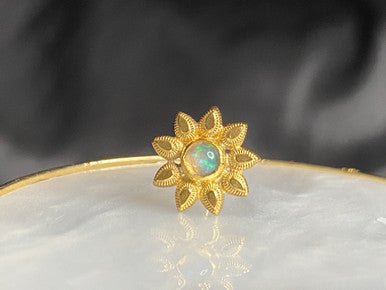 Leilani Opal Gem Nose Stud Ring Piercing - YoniDa'PunaniNose Stud