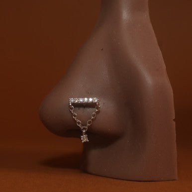 Livia Dangle Chain Nose Stud Piercing Jewelry - YoniDa'PunaniNose Stud
