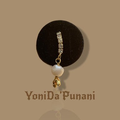 Mackenzie Dangled Pearl Stone Nose Hoop - YoniDa'Punaninose hoop