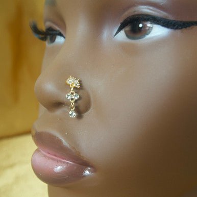 Mari Butterfly Nose Stud Ring Piercing Jewelry - YoniDa'Punaninose stud