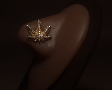 Mary J leaf Nose Stud Piercing Jewelry - YoniDa'PunaniBody Tattoo