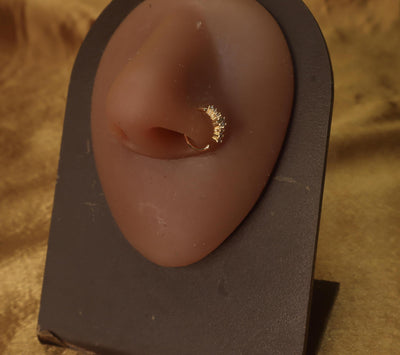 Minimalist Gemstones Gold Nose Ring piercing jewelry - YoniDa'Punani