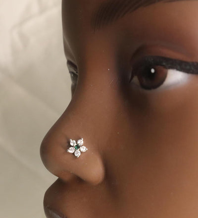 New Crystal Flower Nose Stud Jewelry - YoniDa'Punani