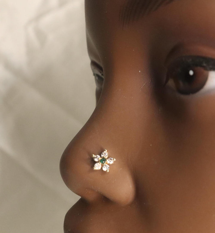 New Crystal Flower Nose Stud Jewelry - YoniDa'Punani