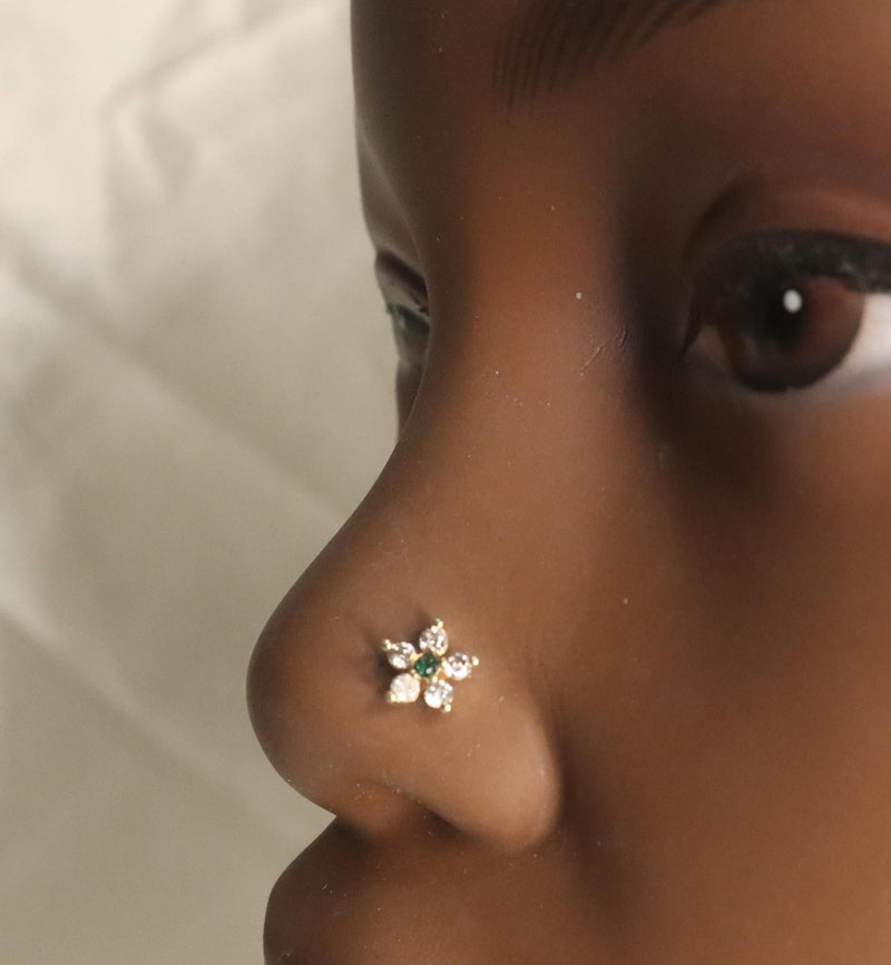 New Crystal Flower Nose Stud Jewelry - YoniDa&