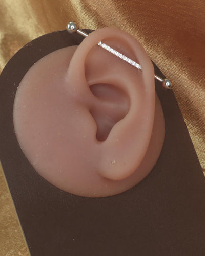 New Gem Line Industrial Barbell Body Piercing Jewelry - YoniDa'Punani
