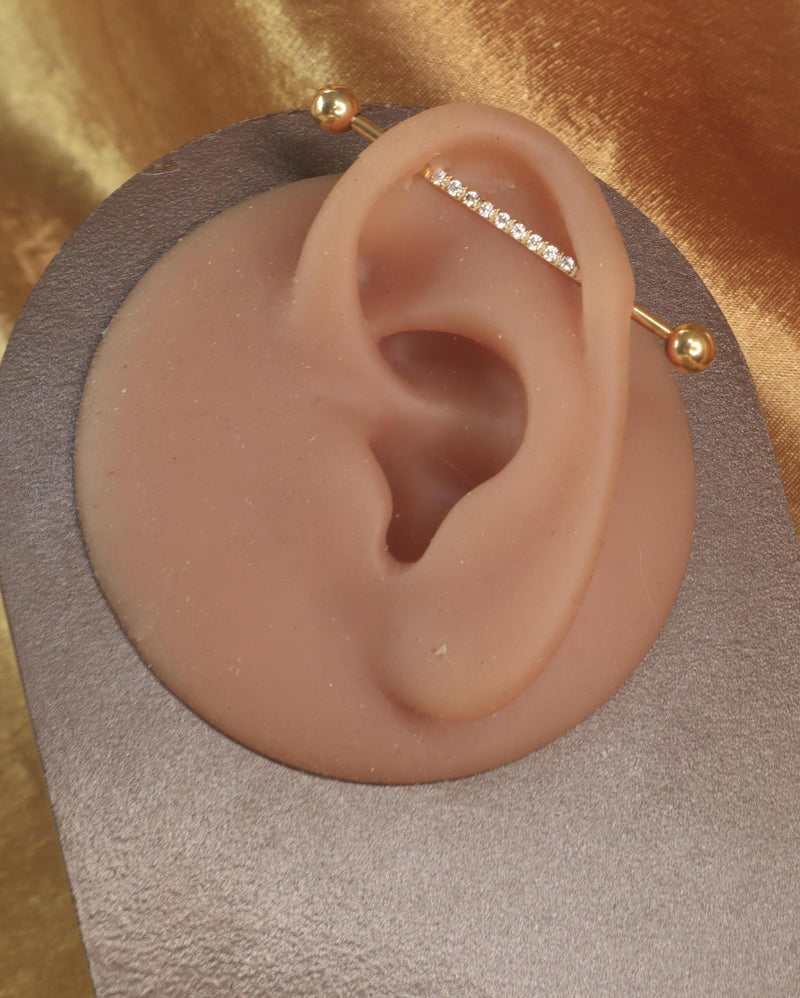 New Gem Line Industrial Barbell Body Piercing Jewelry - YoniDa&
