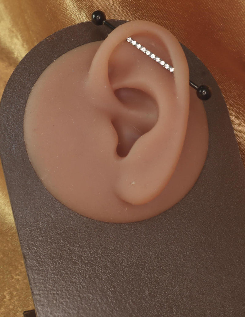New Gem Line Industrial Barbell Body Piercing Jewelry - YoniDa&