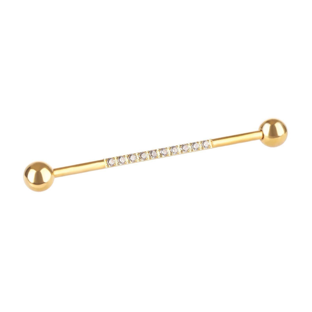 New Gem Line Industrial Barbell Body Piercing Jewelry - YoniDa'Punani