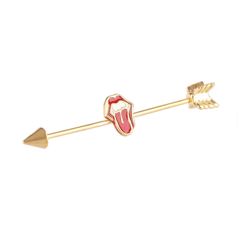 New Sexy Stick Tongue Industrial Barbell Body Piercing - YoniDa&