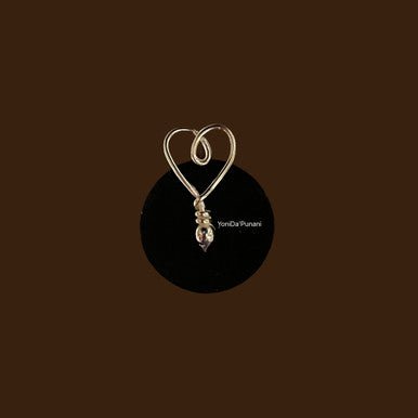 Nicki Gold Heart Clip On Nose Cuff Jewelry - YoniDa'PunaniNose Cuff