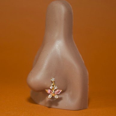 one Gem Butterfly Nose Hoop Stud Piercing Jewelry - YoniDa'Punaninose hoop