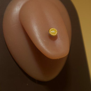 Orange Tongue Ring Barbell Body Piercing Jewelry - YoniDa&