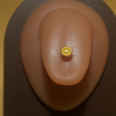 Orange Tongue Ring Barbell Body Piercing Jewelry - YoniDa'PunaniTongue Ring