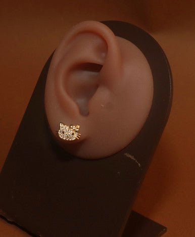Pair Kitty Stud Earrings Jewelry - YoniDa'PunaniEarrings