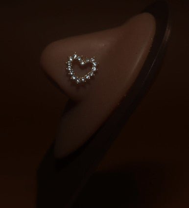 Rihanna Heart Nose Stud Ring Piercing - YoniDa'PunaniNose Stud