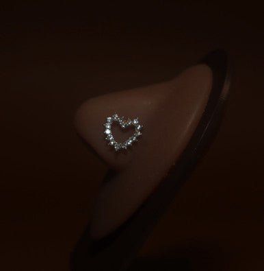 Rihanna Heart Nose Stud Ring Piercing - YoniDa'PunaniNose Stud