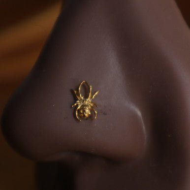 Spider Skull Nose Stud Ring Piercing - YoniDa'PunaniNose Stud