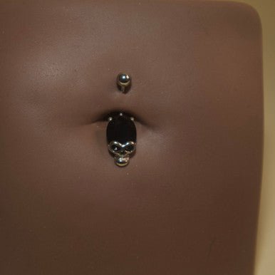 Black Skull Navel Belly Ring Button Body Piercing Jewelry - YoniDa'PunaniBelly Button