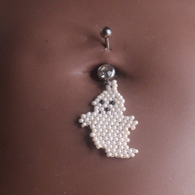 Steel Cute Ghost Belly Button Body Piercing Jewelry - YoniDa'PunaniBelly Button