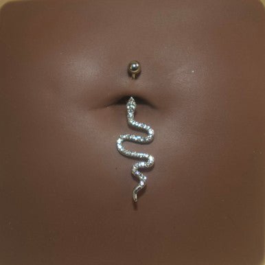 Steel Long Snake Navel Belly Button Ring Body Piercing - YoniDa&