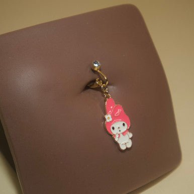 Dangle Kitty Navel Clip Non Piercing Belly Button - YoniDa'PunaniFake Navel Belly Button