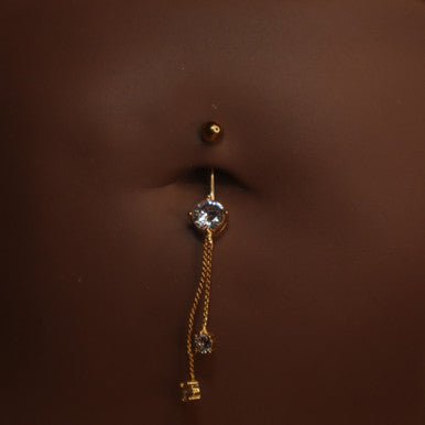 Steel Plus Size Diamond String Belly Button - YoniDa'PunaniBelly Button