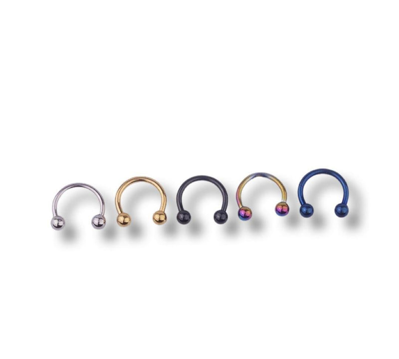 Steel Smiley Horseshoe Shape C Ring Ball Jewelry - YoniDa&