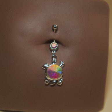 Turtle Color opal Navel Belly Button Ring Body Piercing Jewelry - YoniDa'PunaniBelly Button