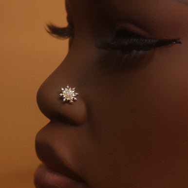 Sun Flare Nose Stud Ring Piercing Jewelry - YoniDa'Punaninose stud