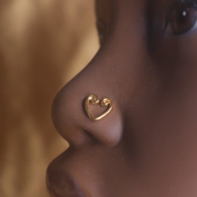 Multi Style Swirl Heart Nose Stud Ring Piercing Jewelry - YoniDa&