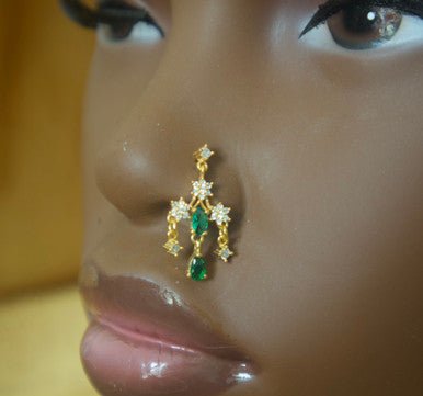 Three Triangle Star Light Mable Nose Stud Piercing Jewelry - YoniDa'PunaniNose Stud