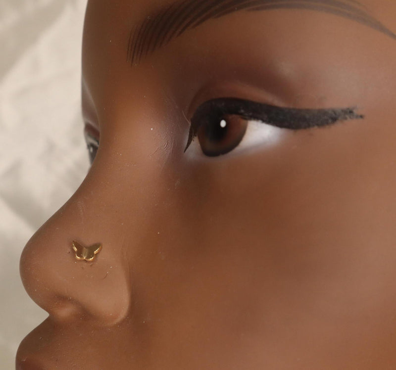 Tiny Dainty Pretty Butterfly Nose Stud Piercing - YoniDa&