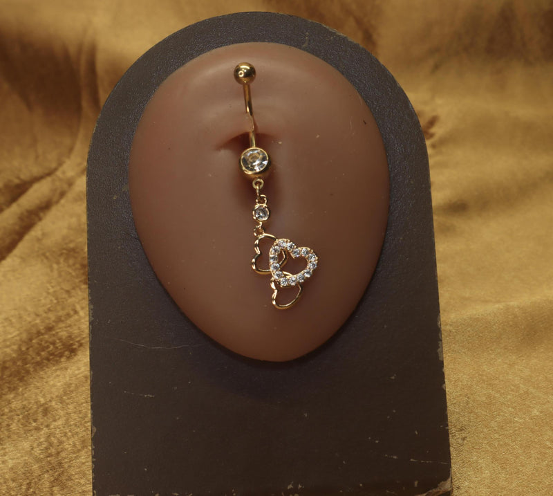 Triple Heart Belly Button Ring - YoniDa&