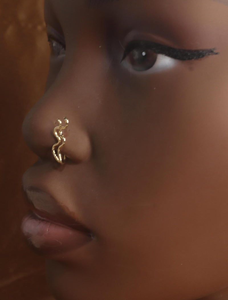 Two Swirl Handmade Nose Cuff Jewelry - YoniDa&