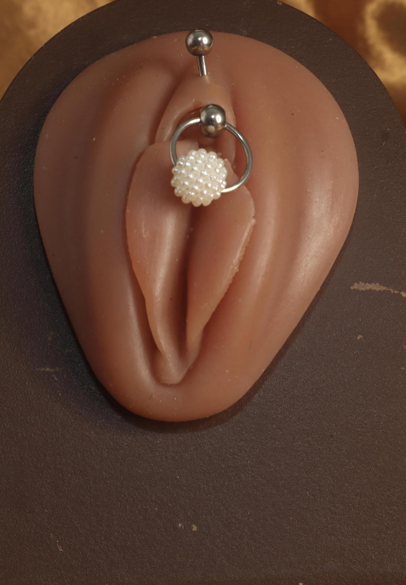 White Pearl Intimate Genital Body Piercing Jewelry - YoniDa&