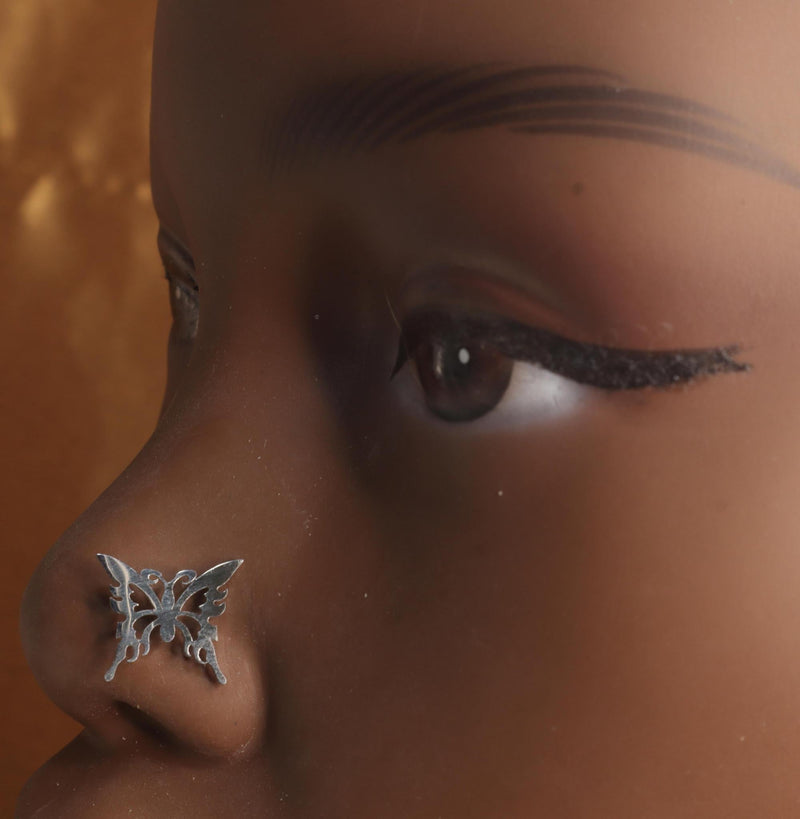 Y2k Cute Butterfly Nose Stud Ring Piercing - YoniDa&